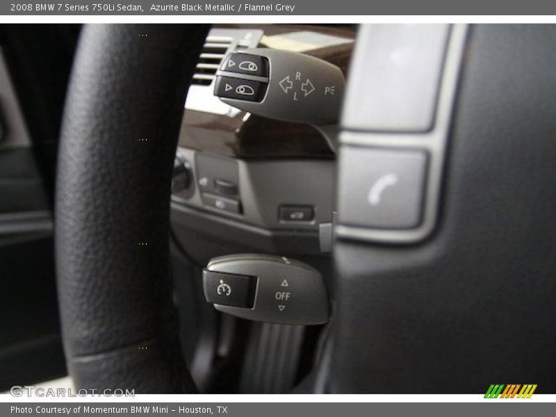 Azurite Black Metallic / Flannel Grey 2008 BMW 7 Series 750Li Sedan