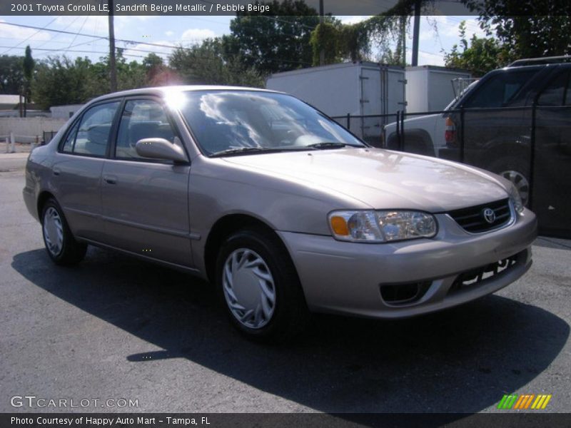 Sandrift Beige Metallic / Pebble Beige 2001 Toyota Corolla LE