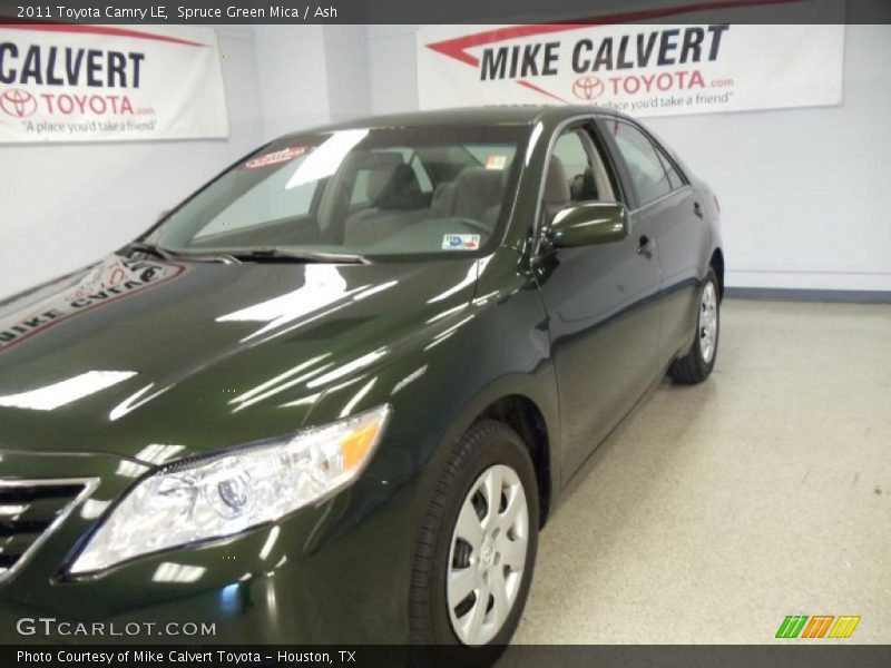 Spruce Green Mica / Ash 2011 Toyota Camry LE