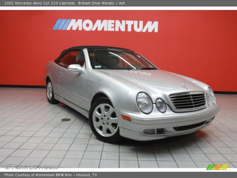 Brilliant Silver Metallic / Ash 2002 Mercedes-Benz CLK 320 Cabriolet