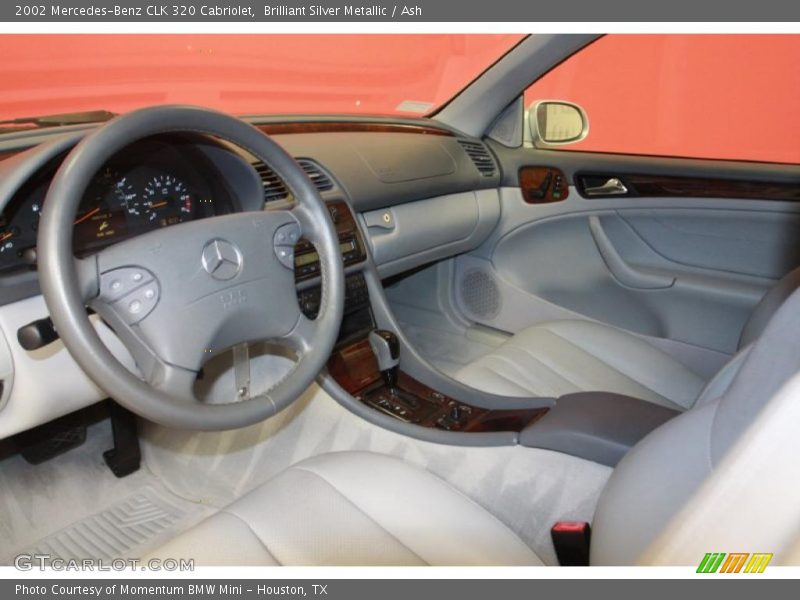 Brilliant Silver Metallic / Ash 2002 Mercedes-Benz CLK 320 Cabriolet