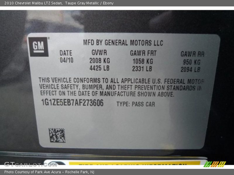 Taupe Gray Metallic / Ebony 2010 Chevrolet Malibu LTZ Sedan