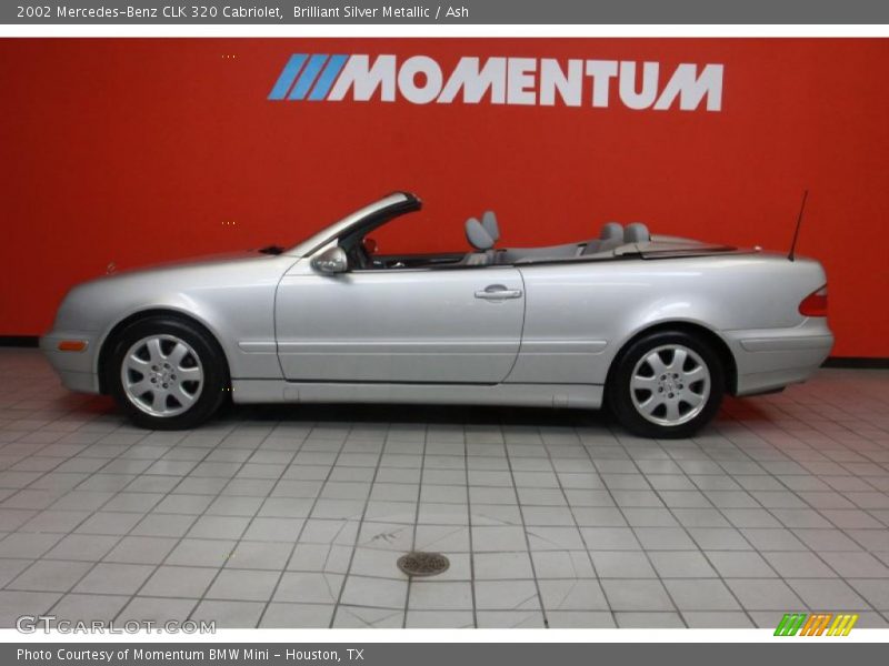 Brilliant Silver Metallic / Ash 2002 Mercedes-Benz CLK 320 Cabriolet