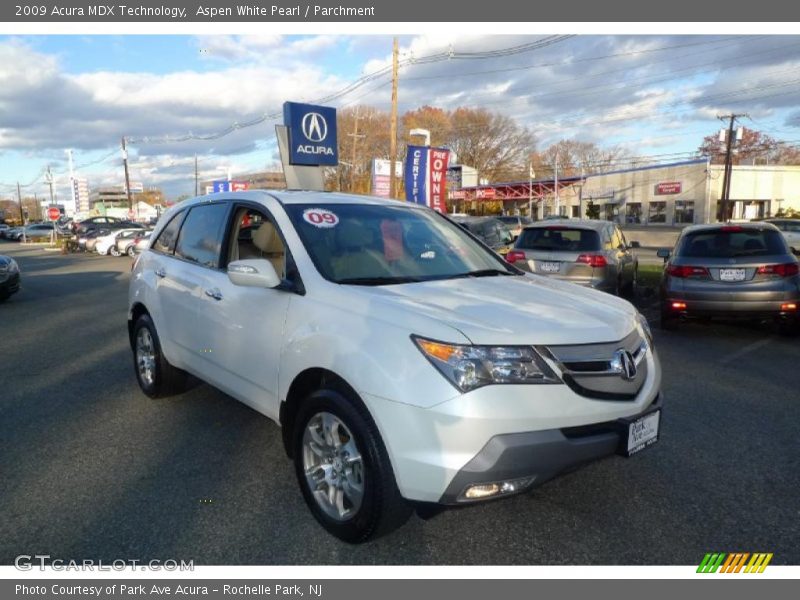 Aspen White Pearl / Parchment 2009 Acura MDX Technology