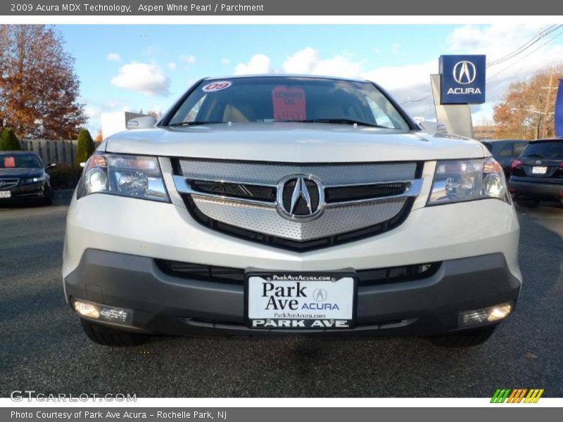 Aspen White Pearl / Parchment 2009 Acura MDX Technology