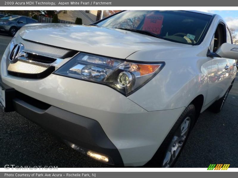 Aspen White Pearl / Parchment 2009 Acura MDX Technology