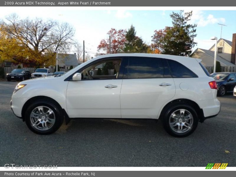 Aspen White Pearl / Parchment 2009 Acura MDX Technology