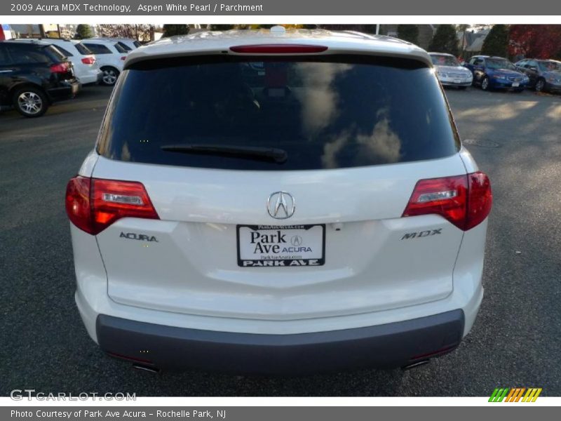 Aspen White Pearl / Parchment 2009 Acura MDX Technology