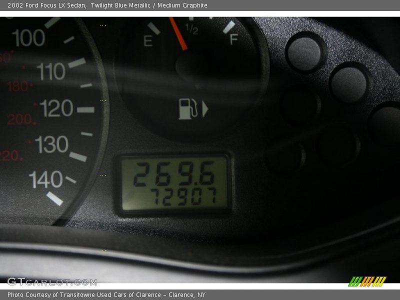 Twilight Blue Metallic / Medium Graphite 2002 Ford Focus LX Sedan