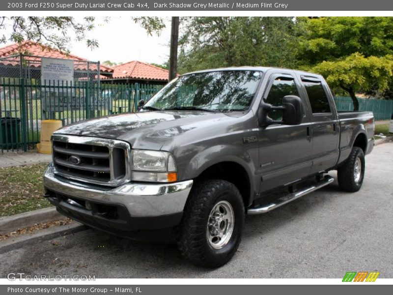 Dark Shadow Grey Metallic / Medium Flint Grey 2003 Ford F250 Super Duty Lariat Crew Cab 4x4