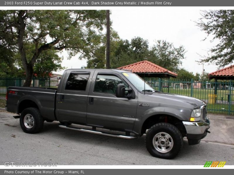 Dark Shadow Grey Metallic / Medium Flint Grey 2003 Ford F250 Super Duty Lariat Crew Cab 4x4