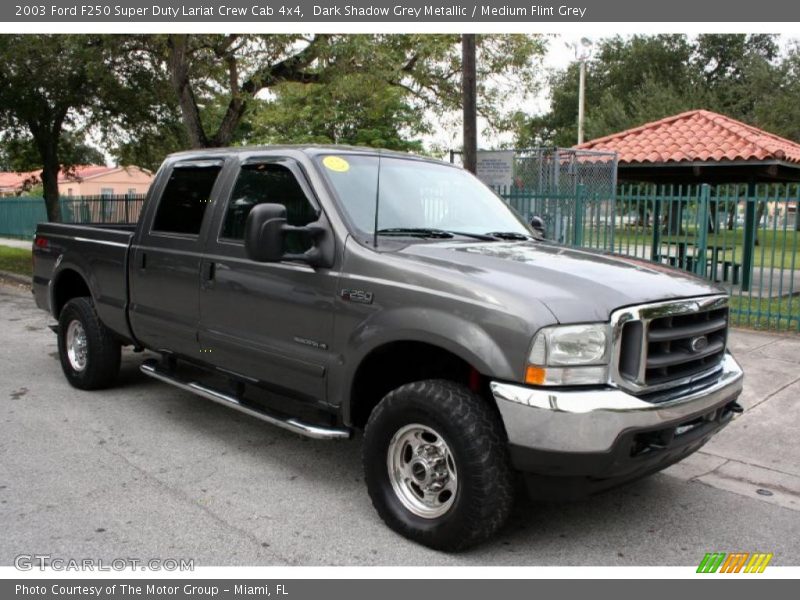 Dark Shadow Grey Metallic / Medium Flint Grey 2003 Ford F250 Super Duty Lariat Crew Cab 4x4