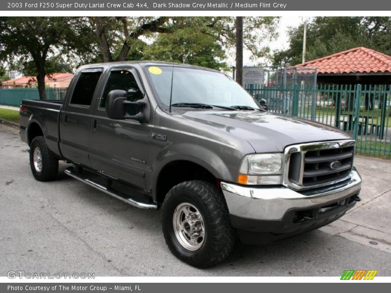Dark Shadow Grey Metallic / Medium Flint Grey 2003 Ford F250 Super Duty Lariat Crew Cab 4x4