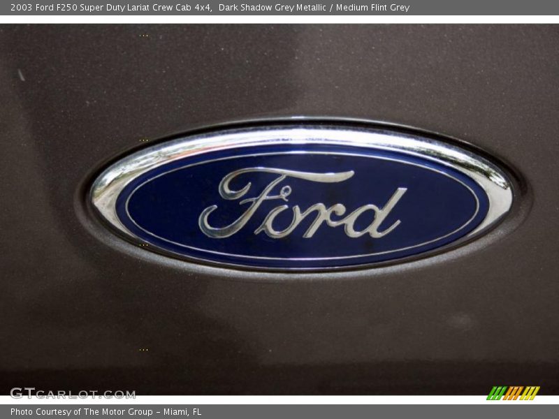 Dark Shadow Grey Metallic / Medium Flint Grey 2003 Ford F250 Super Duty Lariat Crew Cab 4x4
