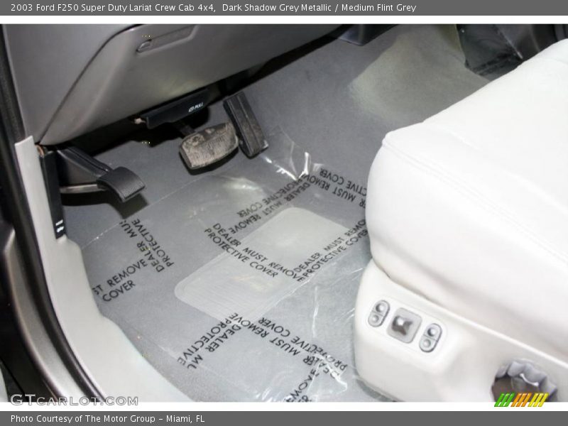 Dark Shadow Grey Metallic / Medium Flint Grey 2003 Ford F250 Super Duty Lariat Crew Cab 4x4