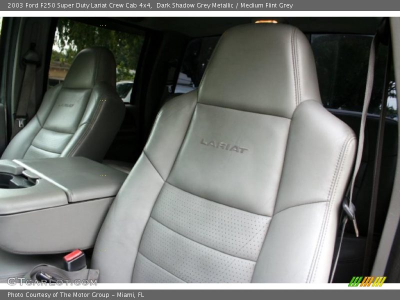 Dark Shadow Grey Metallic / Medium Flint Grey 2003 Ford F250 Super Duty Lariat Crew Cab 4x4
