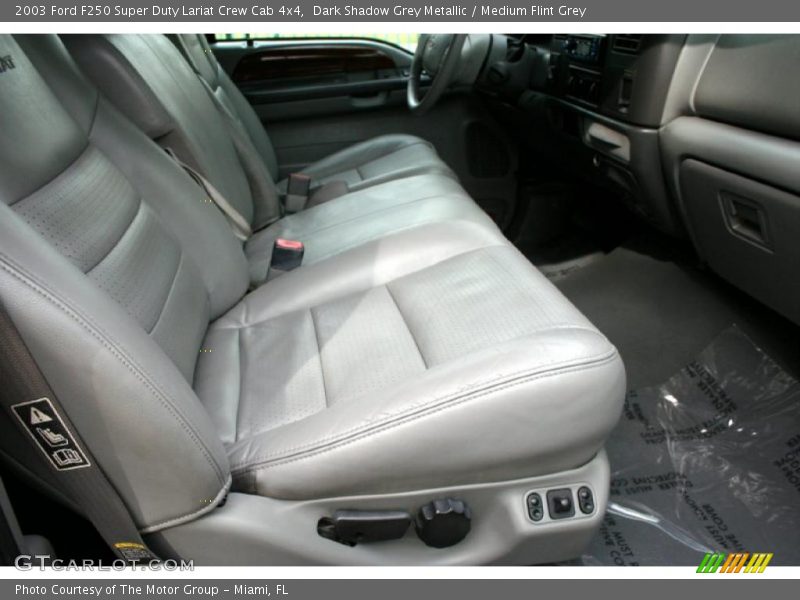 Dark Shadow Grey Metallic / Medium Flint Grey 2003 Ford F250 Super Duty Lariat Crew Cab 4x4