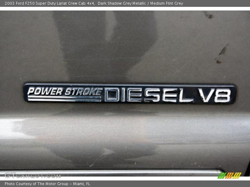 Dark Shadow Grey Metallic / Medium Flint Grey 2003 Ford F250 Super Duty Lariat Crew Cab 4x4