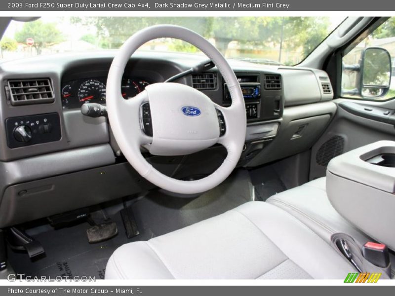 Dark Shadow Grey Metallic / Medium Flint Grey 2003 Ford F250 Super Duty Lariat Crew Cab 4x4