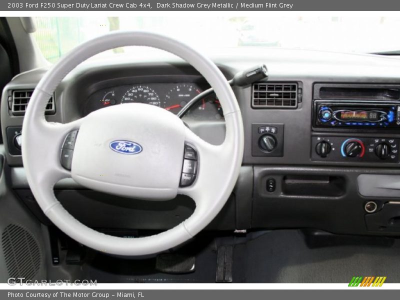 Dark Shadow Grey Metallic / Medium Flint Grey 2003 Ford F250 Super Duty Lariat Crew Cab 4x4
