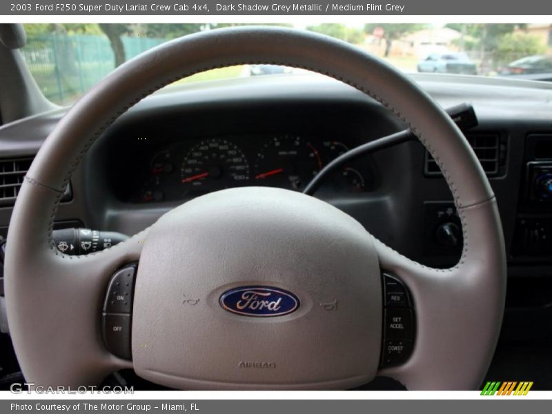 Dark Shadow Grey Metallic / Medium Flint Grey 2003 Ford F250 Super Duty Lariat Crew Cab 4x4