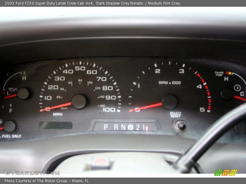 Dark Shadow Grey Metallic / Medium Flint Grey 2003 Ford F250 Super Duty Lariat Crew Cab 4x4