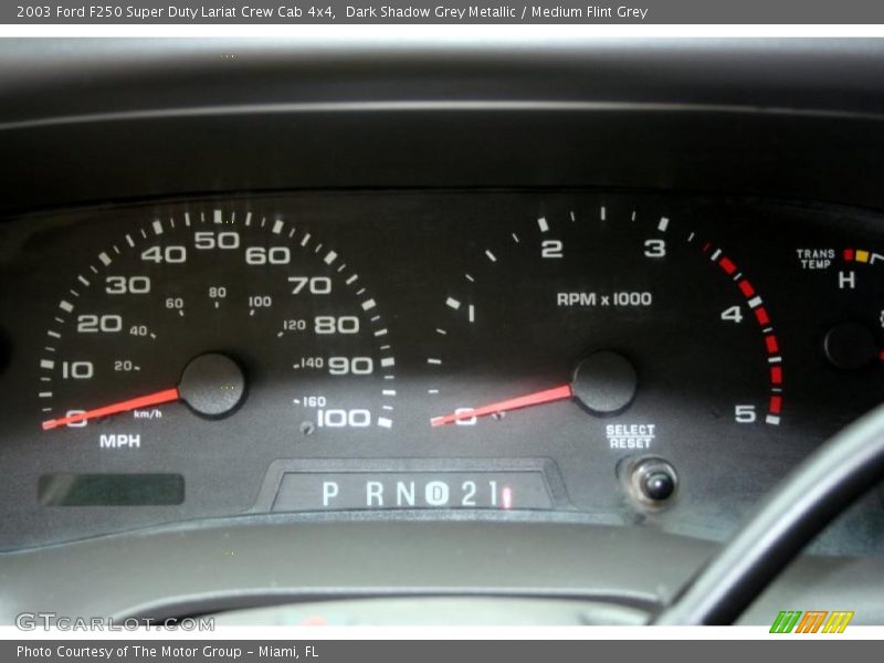 Dark Shadow Grey Metallic / Medium Flint Grey 2003 Ford F250 Super Duty Lariat Crew Cab 4x4