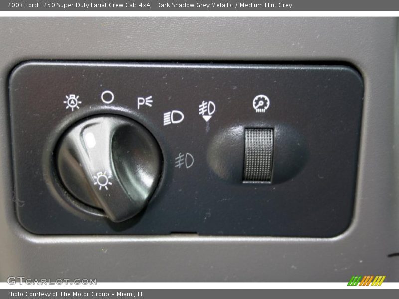 Dark Shadow Grey Metallic / Medium Flint Grey 2003 Ford F250 Super Duty Lariat Crew Cab 4x4