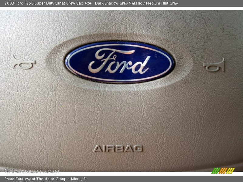 Dark Shadow Grey Metallic / Medium Flint Grey 2003 Ford F250 Super Duty Lariat Crew Cab 4x4