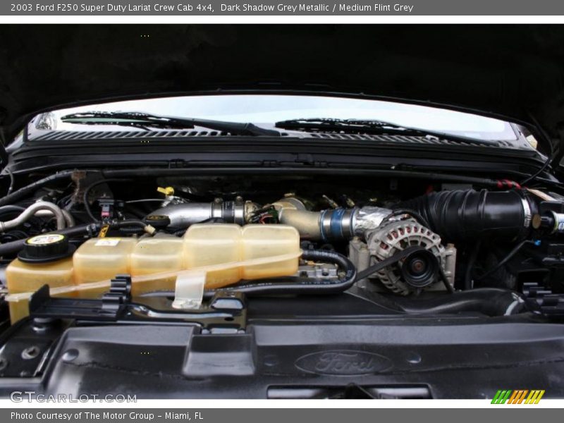 Dark Shadow Grey Metallic / Medium Flint Grey 2003 Ford F250 Super Duty Lariat Crew Cab 4x4