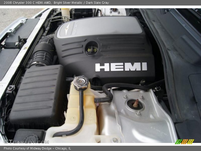 Bright Silver Metallic / Dark Slate Gray 2008 Chrysler 300 C HEMI AWD