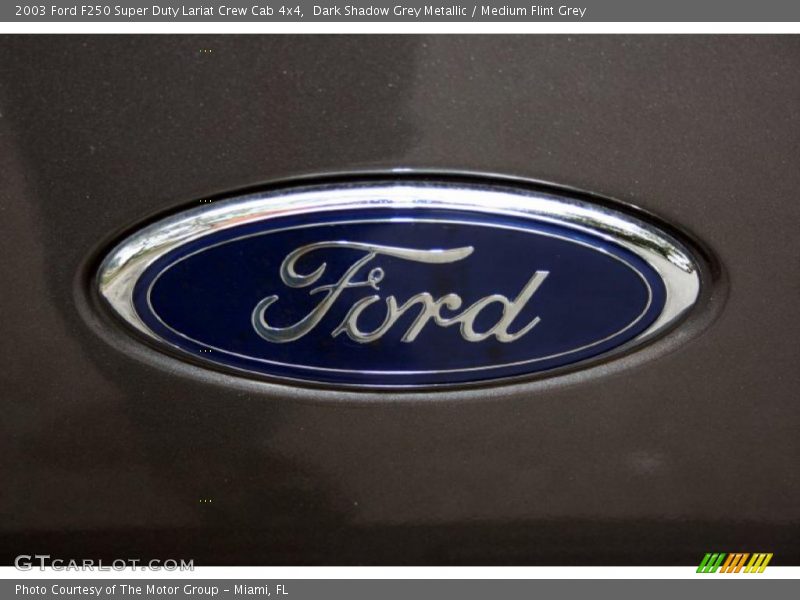 Dark Shadow Grey Metallic / Medium Flint Grey 2003 Ford F250 Super Duty Lariat Crew Cab 4x4