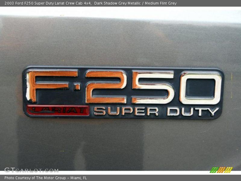 Dark Shadow Grey Metallic / Medium Flint Grey 2003 Ford F250 Super Duty Lariat Crew Cab 4x4