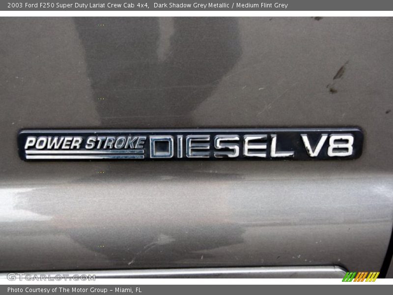 Dark Shadow Grey Metallic / Medium Flint Grey 2003 Ford F250 Super Duty Lariat Crew Cab 4x4