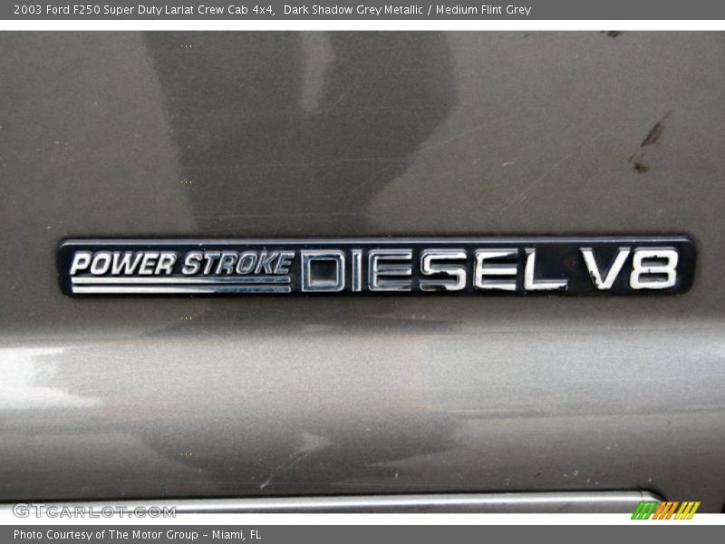 Dark Shadow Grey Metallic / Medium Flint Grey 2003 Ford F250 Super Duty Lariat Crew Cab 4x4