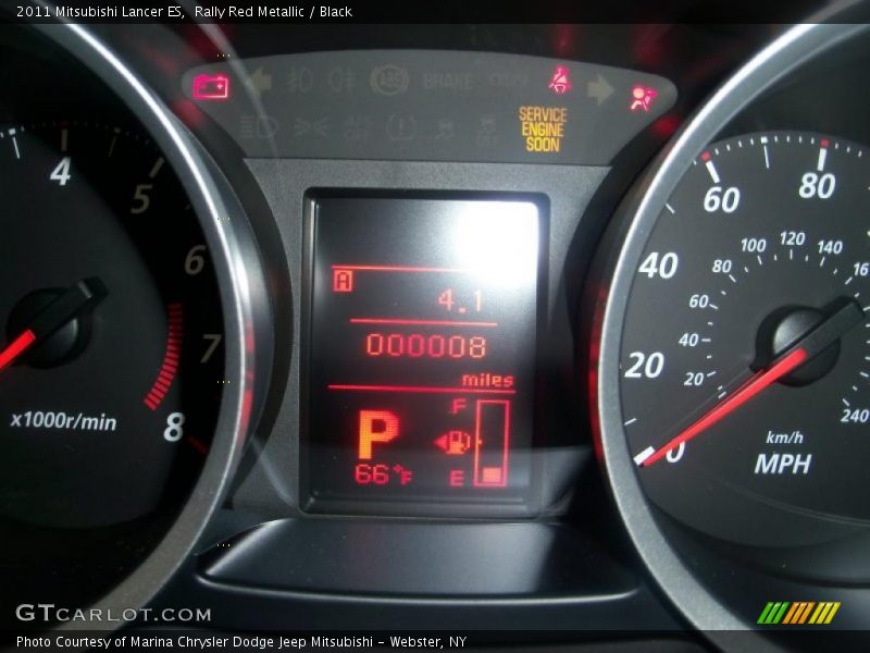 Rally Red Metallic / Black 2011 Mitsubishi Lancer ES