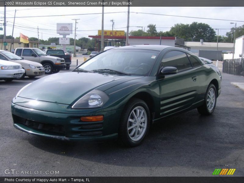 Sherwood Green Pearl / Beige/Black 2002 Mitsubishi Eclipse GS Coupe