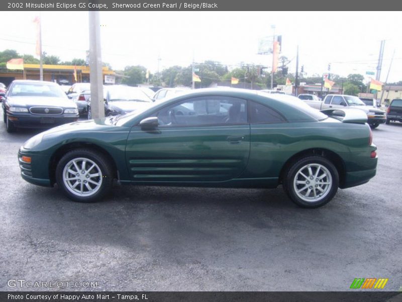 Sherwood Green Pearl / Beige/Black 2002 Mitsubishi Eclipse GS Coupe