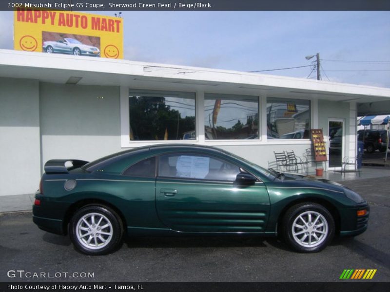 Sherwood Green Pearl / Beige/Black 2002 Mitsubishi Eclipse GS Coupe