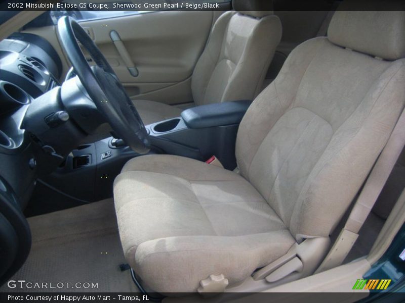 Sherwood Green Pearl / Beige/Black 2002 Mitsubishi Eclipse GS Coupe