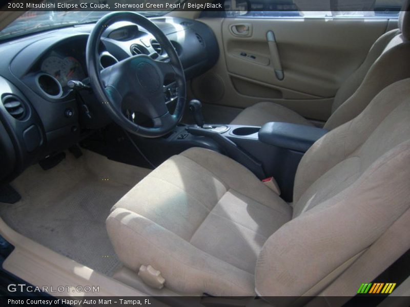 Sherwood Green Pearl / Beige/Black 2002 Mitsubishi Eclipse GS Coupe