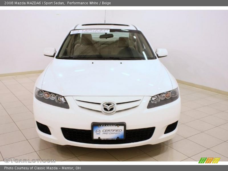 Performance White / Beige 2008 Mazda MAZDA6 i Sport Sedan