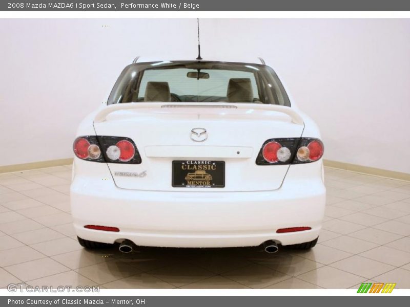 Performance White / Beige 2008 Mazda MAZDA6 i Sport Sedan