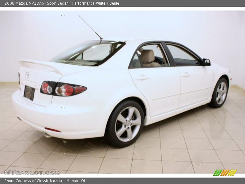 Performance White / Beige 2008 Mazda MAZDA6 i Sport Sedan