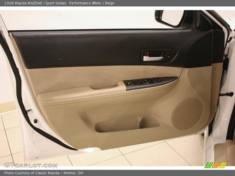 Performance White / Beige 2008 Mazda MAZDA6 i Sport Sedan