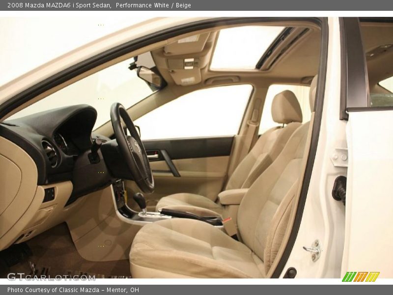 Performance White / Beige 2008 Mazda MAZDA6 i Sport Sedan