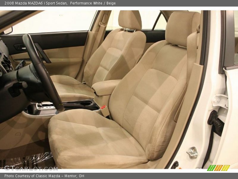 Performance White / Beige 2008 Mazda MAZDA6 i Sport Sedan