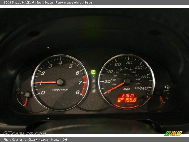 Performance White / Beige 2008 Mazda MAZDA6 i Sport Sedan