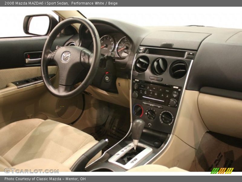 Performance White / Beige 2008 Mazda MAZDA6 i Sport Sedan