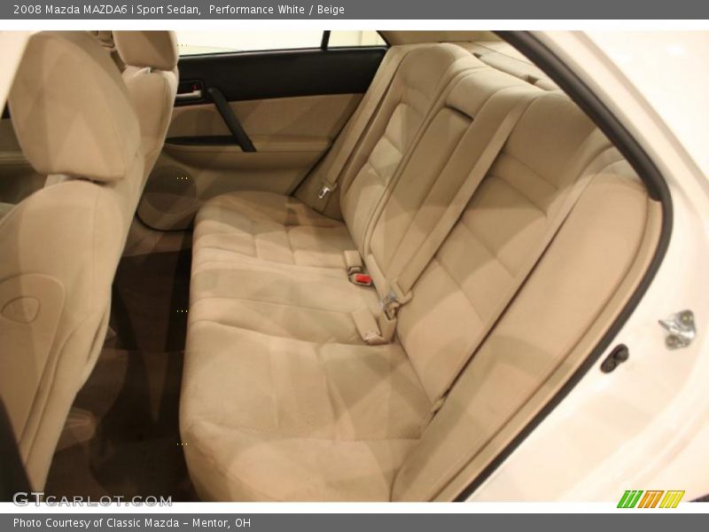 Performance White / Beige 2008 Mazda MAZDA6 i Sport Sedan